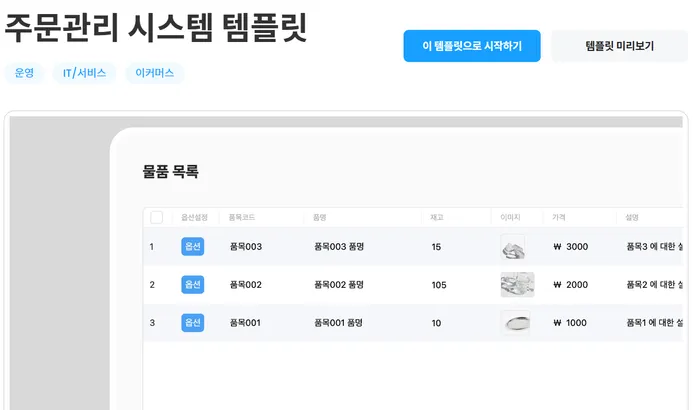 웨이브온 주문관리 시스템