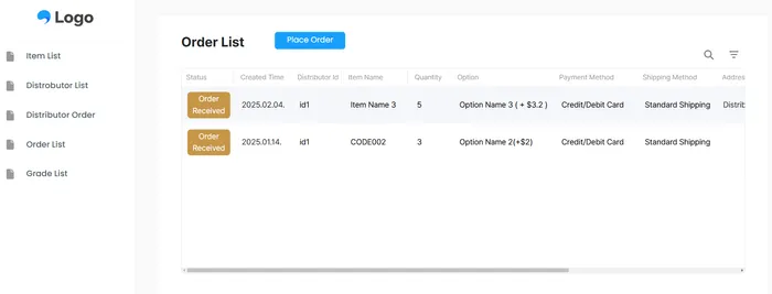 Distributors Can Track Order History
