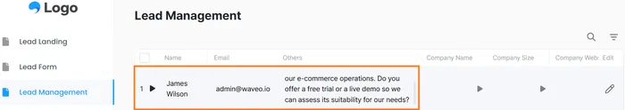 Customer Inquiry List Management
