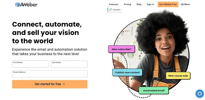 AWeber — design and send automated newsletters
