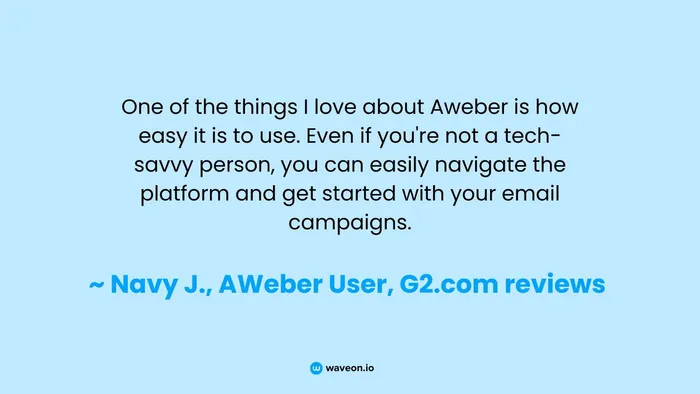AWeber g2.com review