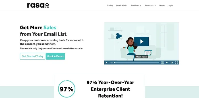 rasa.io — personalized newsletter for each subscriber