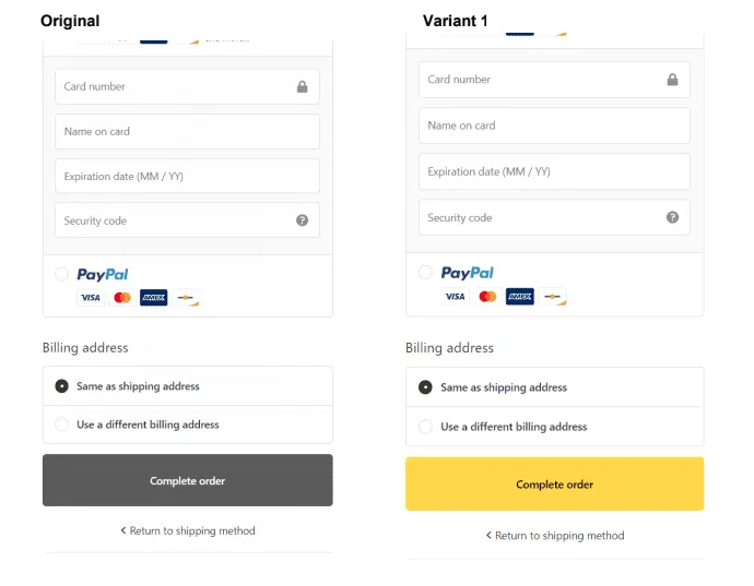 button color shopify ab test yoyofumedia