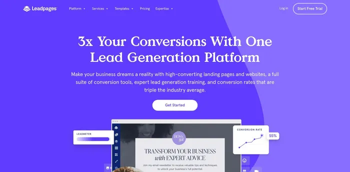 leadpages - all in one landing page platform