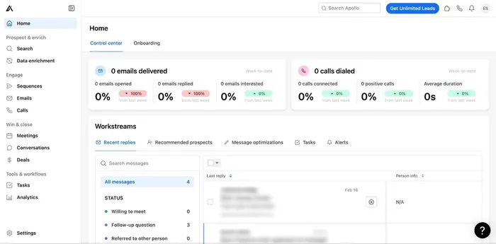 Apollo dashboard