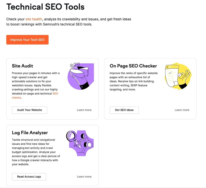 technical seo tools semrush