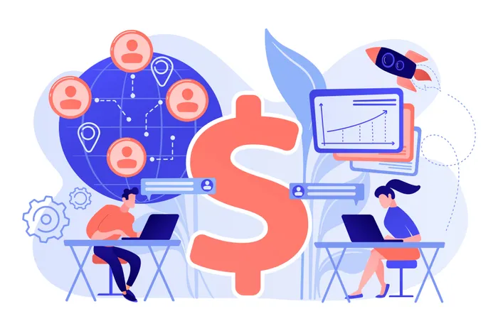 소프트웨어 외주 개발과 노코드 개발의 비용 비교 / Designed by Freepik