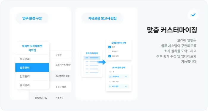 웨이브온 ERP 재고관리: 맞춤형 제작과 알림으로 문제 사전 방지