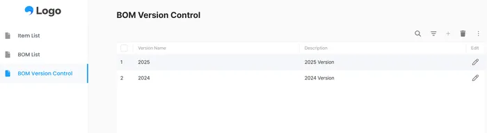 BOM Version Management