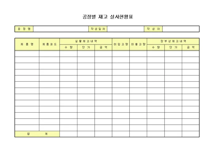 실사 도구 및 서류 준비