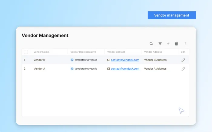 Vendor Management